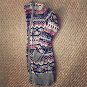 Aztec long cardigan
